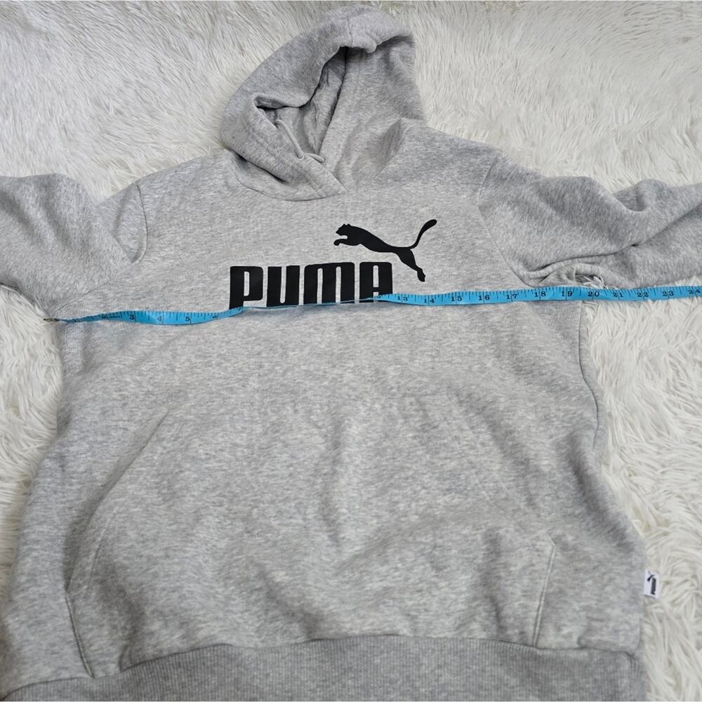 PUMA Gray Pullover Soft Comfy Hoodie‎ Black Logo Women's Large - Picture 8 of 11